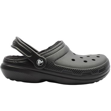 CROCS 203591 060 LINED CLOG - BLACK BLACK